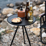Outdoor Aluminum Alloy Folding Round Table Camping Self-Driving Travel Equipment Supplies Portable Liftable Table Camping table