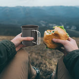 Aluminum Alloy Coffee Cup Universal Camping Folding Handle Ultra-light Water Cup Outdoor Portable Kitchen Equipment