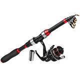 Left Right Hand Interchangeable Foldable Fishing Rod with Spinning Reel Anti Slip Portable Ultra Light Pole Fishing Tackle Tools