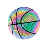 Colorful Holographic Reflective Basketball Ball PU Leather Wear-Resistant Night Game Street Glowing Basketball