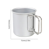 Aluminum Alloy Coffee Cup Universal Camping Folding Handle Ultra-light Water Cup Outdoor Portable Kitchen Equipment