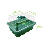 10 Sets 12 Hole Plastic Nursery Pots Seed Tray Grow Box PET Pot Garden Greenhouse Seeding Seed Planters Tray Growers Pot