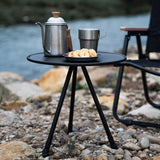 Outdoor Aluminum Alloy Folding Round Table Camping Self-Driving Travel Equipment Supplies Portable Liftable Table Camping table