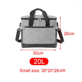 20/30L Insulated Thermal Cooler Lunch Box Storage Bag Food Beverage Fruit Fresh Keeping Storage Bag For Outdoor Camping Picnic