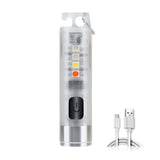 Mini Keychain Torch USB Rechargeable LED Light Waterproof Flashlight with Buckle Outdoor Emergency Lighting Tool Camping torch