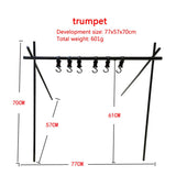 Ultralight Hanging Rack Aluminum Alloy Tableware Cookware Outdoor Camping Shelf Clothes Storage Hanger Triangle Rack