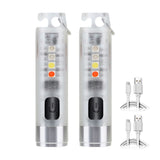 Mini Keychain Torch USB Rechargeable LED Light Waterproof Flashlight with Buckle Outdoor Emergency Lighting Tool Camping torch