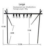 Ultralight Hanging Rack Aluminum Alloy Tableware Cookware Outdoor Camping Shelf Clothes Storage Hanger Triangle Rack