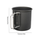 Aluminum Alloy Coffee Cup Universal Camping Folding Handle Ultra-light Water Cup Outdoor Portable Kitchen Equipment