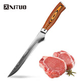 Xituo 5.5 Inch Damascus Boning Knives Utility Japanese Vg10 Steel Chef Knife Micarta Handle