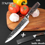 Xituo New Chef Knives 8Inch Handmade Forged 7Cr17Mov Stainless Steel Sharp Kitchen Knife Santoku