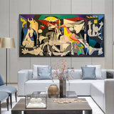 Hand Painted Picasso Guernica color version Canvas Painting Decor (hand painted)