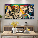 Hand Painted Picasso Guernica color version Canvas Painting Decor (hand painted)
