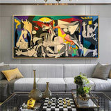 Hand Painted Picasso Guernica color version Canvas Painting Decor (hand painted)