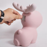 Christmas Gifts Miniature Model Sculpture Santa Elk Creative Piggy Bank Desk Decor Ornaments Cute Cartoon Animal Deer Figurine