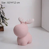 Christmas Gifts Miniature Model Sculpture Santa Elk Creative Piggy Bank Desk Decor Ornaments Cute Cartoon Animal Deer Figurine