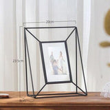 Home Decoration Ornaments Birthday Gifts Frame Golden Shelf With Glass Foldable Photo Frame Travel Accessories Nordic Fashion