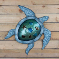 Handmade Turtle Metal Wall Artwork for Garden Decoration Outdoor Statues and Animal Miniatures Accessories Sculptures