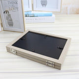 Creative Household Wooden Three Floding Photo Frames Ornaments Glass Photo Frames Desktop Crafts Home Decoration Birthday Gifts