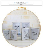 Creative Household Wooden Three Floding Photo Frames Ornaments Glass Photo Frames Desktop Crafts Home Decoration Birthday Gifts