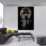 High Quality Canvas Print Africa Black Art Woman Oil Painting Printed Posters Prints Modern Big Size