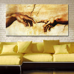 High Quality Giclee Print Jqhyart Canvas Prints Famous Oil Painting (Creation Of Adam) By