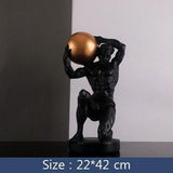 Resin Handcrafts Hercules Sculpture Home Decoration Accessories Photograph Props Gym Sports Statue Art Crafts Birthday Gidts