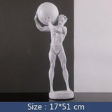 Resin Handcrafts Hercules Sculpture Home Decoration Accessories Photograph Props Gym Sports Statue Art Crafts Birthday Gidts
