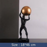 Resin Handcrafts Hercules Sculpture Home Decoration Accessories Photograph Props Gym Sports Statue Art Crafts Birthday Gidts