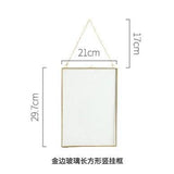 Nordic Light Luxury Gold Brass Hanging Frame 6 inch 8 inch Living Room Wall Hanging Decor Photo Frames Ornaments Wedding Gifts
