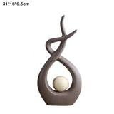 Modern Simple Design Home Decoration Crafts High Temperature Resistance Ceramic Decor Accessoreis Figurines Furnishing Ornaments