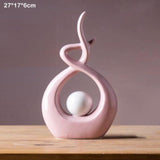 Modern Simple Design Home Decoration Crafts High Temperature Resistance Ceramic Decor Accessoreis Figurines Furnishing Ornaments