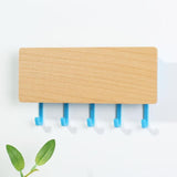 Creative Wooden Board Hooks Sundries Storage Rack Household Wall Decoration Hanging Shelf Key Hanger Door Decor Hookss Art Craft