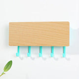 Creative Wooden Board Hooks Sundries Storage Rack Household Wall Decoration Hanging Shelf Key Hanger Door Decor Hookss Art Craft
