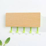 Creative Wooden Board Hooks Sundries Storage Rack Household Wall Decoration Hanging Shelf Key Hanger Door Decor Hookss Art Craft