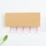Creative Wooden Board Hooks Sundries Storage Rack Household Wall Decoration Hanging Shelf Key Hanger Door Decor Hookss Art Craft