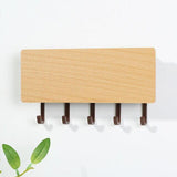 Creative Wooden Board Hooks Sundries Storage Rack Household Wall Decoration Hanging Shelf Key Hanger Door Decor Hookss Art Craft