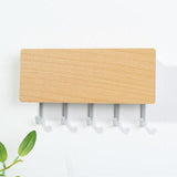 Creative Wooden Board Hooks Sundries Storage Rack Household Wall Decoration Hanging Shelf Key Hanger Door Decor Hookss Art Craft