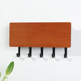 Creative Wooden Board Hooks Sundries Storage Rack Household Wall Decoration Hanging Shelf Key Hanger Door Decor Hookss Art Craft