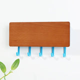 Creative Wooden Board Hooks Sundries Storage Rack Household Wall Decoration Hanging Shelf Key Hanger Door Decor Hookss Art Craft
