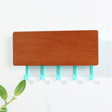 Creative Wooden Board Hooks Sundries Storage Rack Household Wall Decoration Hanging Shelf Key Hanger Door Decor Hookss Art Craft