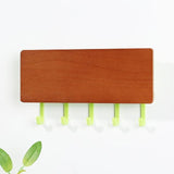 Creative Wooden Board Hooks Sundries Storage Rack Household Wall Decoration Hanging Shelf Key Hanger Door Decor Hookss Art Craft