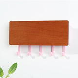 Creative Wooden Board Hooks Sundries Storage Rack Household Wall Decoration Hanging Shelf Key Hanger Door Decor Hookss Art Craft