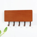Creative Wooden Board Hooks Sundries Storage Rack Household Wall Decoration Hanging Shelf Key Hanger Door Decor Hookss Art Craft