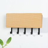 Creative Wooden Board Hooks Sundries Storage Rack Household Wall Decoration Hanging Shelf Key Hanger Door Decor Hookss Art Craft