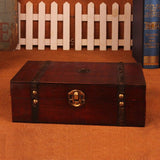 Antique Retro Wooden Storage Box Ornaments Classic Wooden Jewelry Storage Box Cosmetic Boxes Household Decoration Crafts Gifts
