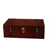 Antique Retro Wooden Storage Box Ornaments Classic Wooden Jewelry Storage Box Cosmetic Boxes Household Decoration Crafts Gifts