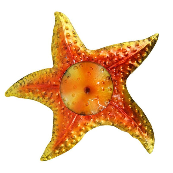 Handmade Garden Metal Starfish Wall Decoration for Home and Garden Decoration Outdoor Ornaments and Yard Decoration Miniatures Statues
