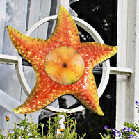 Handmade Garden Metal Starfish Wall Decoration for Home and Garden Decoration Outdoor Ornaments and Yard Decoration Miniatures Statues