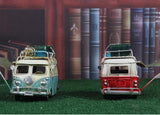 Home Decoration Classic Metal Bus Model Ornaments Antique Bus Figurines Metal Crafts Photography Props Kids Toys Birthday Gifts